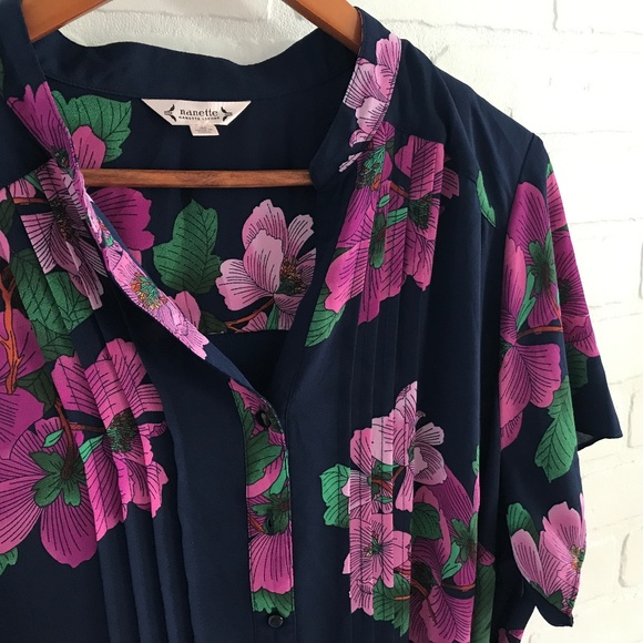 Nanette Lepore Dresses & Skirts - 🌺 Host Pick !! 🌺 Nanette Lepore Stunning Navy Midi Floral dress Plus Size 16W